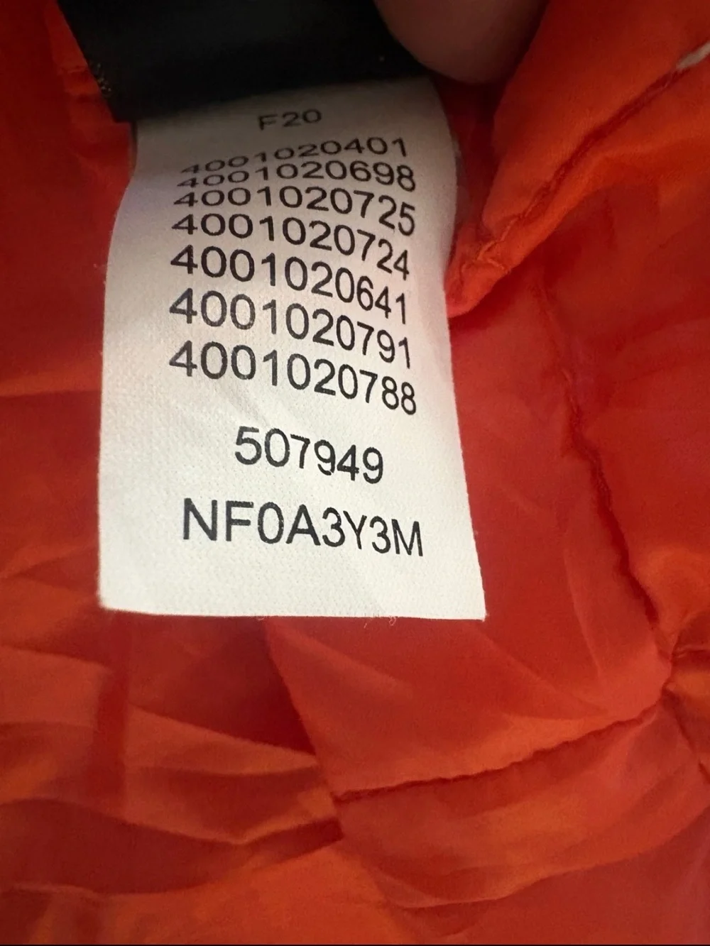 North Face Quilted Puffer Jacket Men Size Large Orange and Black Full Zip Hooded